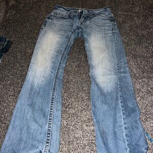 Buckle bootcut jeans